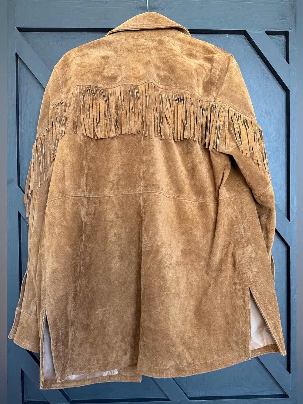 Anthropologie Pilcro Danae Fringed Suede Jacket in Brown, Size Large - Picture 10 of 12